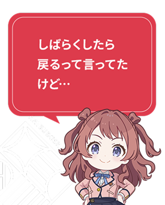 しばらくしたら戻るって言ってたけど……